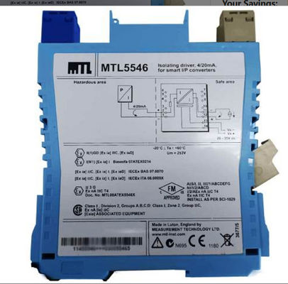 MTL5546 MTL driver di isolamento per posizionatori di valvole HART® da 4 ‰ 20 mA con rilevamento di guasti di linea