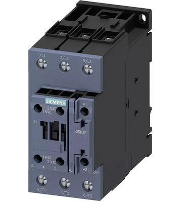Siemens 3RT2035-1AP00 Contattore con 1 NO 1 NC Contatti ausiliari Connessione a tornello Dimensione terminale S2 6.6W a corrente alternata in stato di funzionamento caldo
