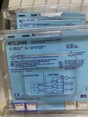 MTL5049 Eaton 2 Channel Zener Barrier Isolato Driver corrente di ingresso uscita ATEX da 4 a 20mA