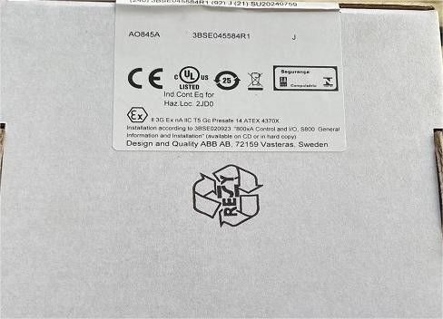 ABB AO845A 3BSE045584R1 Uscita analogica ridondante o singola 4..20ma