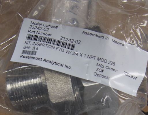 23242-02 Emerson Rosemount Sensori PH Adapter di montaggio 1,5" inserimento 1" x 0,75"
