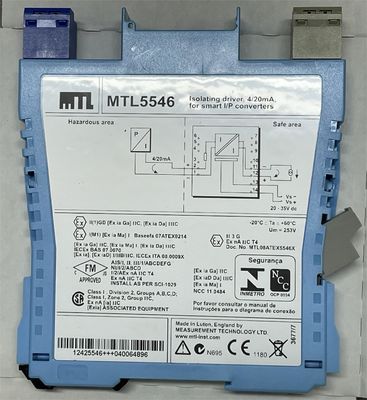 MTL5546 MTL driver di isolamento per posizionatori di valvole HART® da 4 ‰ 20 mA con rilevamento di guasti di linea
