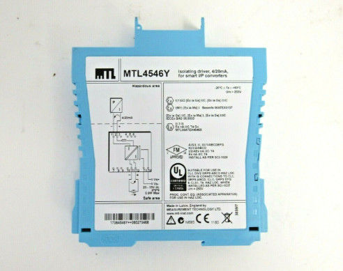 MTL4546Y Strumenti MTL Isolazione driver Per 4 ̊20mA HART valvola posizionatori con linee di rilevamento difetto