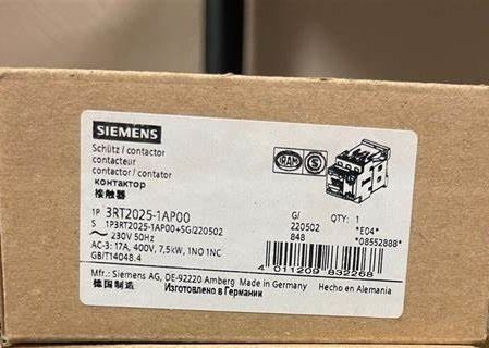Siemens 3RT2035-1AP00 Contattore con 1 NO 1 NC Contatti ausiliari Connessione a tornello Dimensione terminale S2 6.6W a corrente alternata in stato di funzionamento caldo