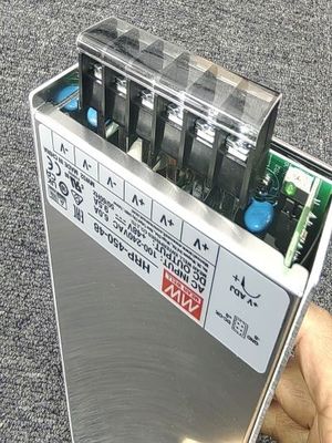 Mean Well HRP-450-48 48Vdc 9.5A Fornitore di alimentazione PFC 8 Uscite analogiche Compatto 100 mm x 100 mm x 100 mm Dimensione