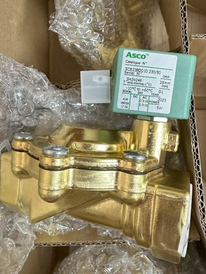 ASCO SCE238D008EMO.24/DC - Corpo in ottone, EPDM, G1/2, 2/2 NC, Serie 238 Valvole solenoidi pilota operato integrato in pilota