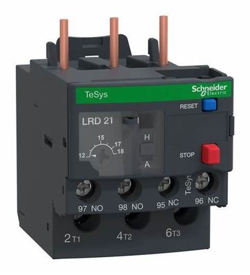 Relè di sovraccarico termico duraturo Schneider Electric LRD21 con spaziatura per foro di montaggio da 7,87" a 200,00 mm e interfaccia NAMUR