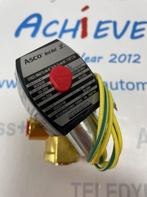 ASCO 8321G001 125DC Elettrovalvola a solenoide a 3 vie in ottone da 1/4 di pollice