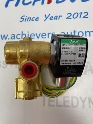 ASCO 8321G001 125DC Elettrovalvola a solenoide a 3 vie in ottone da 1/4 di pollice