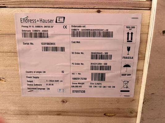 Trasmettitore di pressione ad alta precisione Endress Hauser 5WBB7H-4080/0