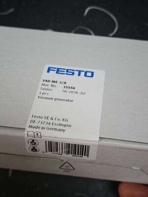 FESTO VAD-ME-38 Generatore di vuoto, espulsore pneumatico